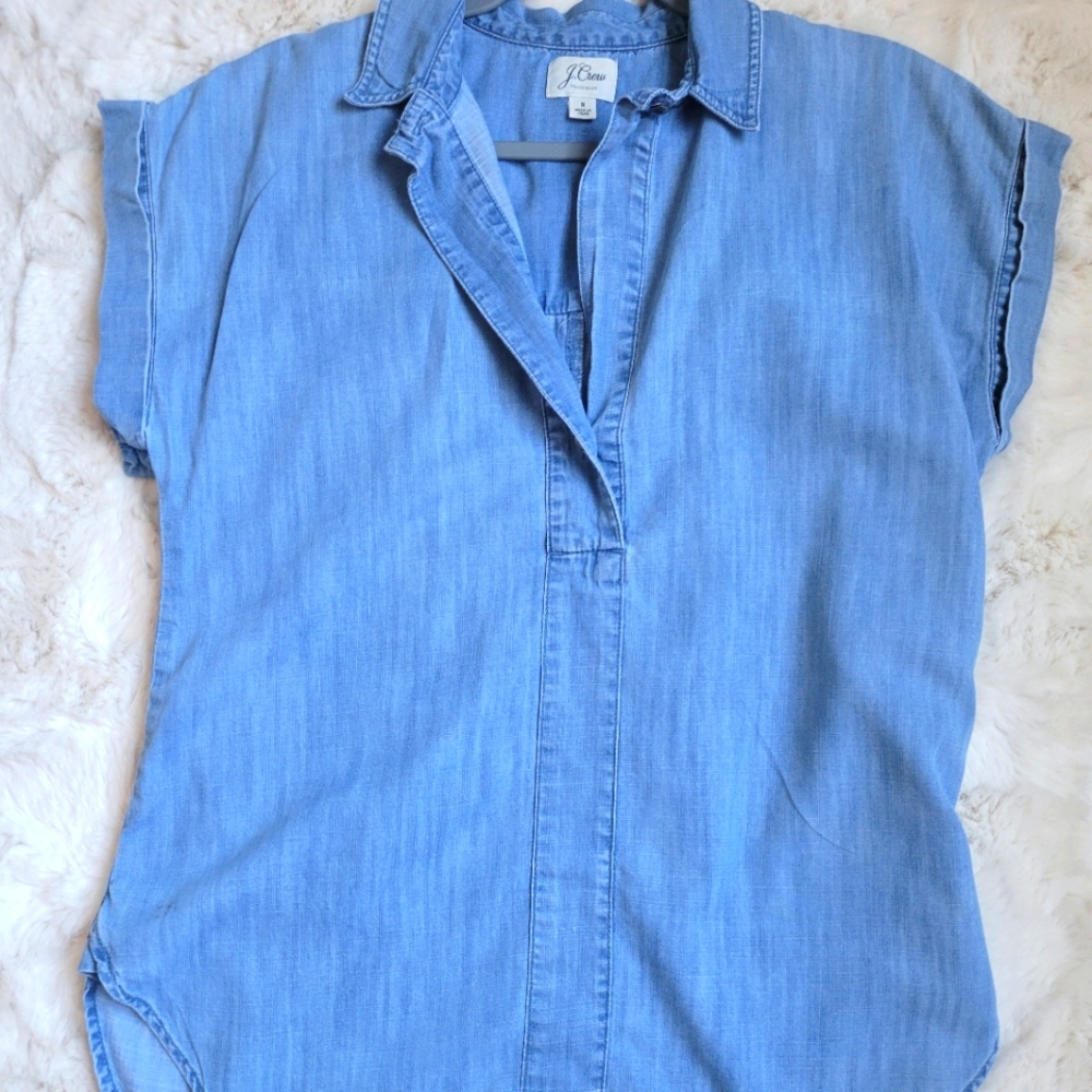 Short sleeve demin J. Crew top